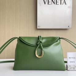 BOTTEGA VENETA Shoulder Bags Smooth Calf Leather Green-Gold 27X16X6CM G5010064108