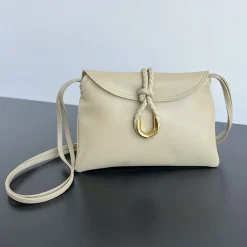 BOTTEGA VENETA Shoulder Bags Smooth Calfskin Leather Beige-Gold 27.5X16X6CM G5010064082