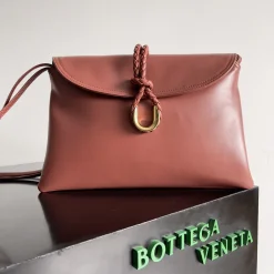 BOTTEGA VENETA Shoulder Bags Smooth Leather Brown-Gold 30X20X8CM H4010064047