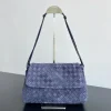 BOTTEGA VENETA Shoulder Bags Suede Blue-Black 33X19X8CM H8010065316
