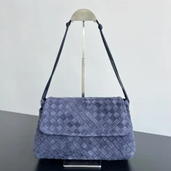 BOTTEGA VENETA Shoulder Bags Suede Blue-Black 33X19X8CM H8010065316