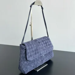 Alternative view of BOTTEGA VENETA Shoulder Bags Suede Blue-Black 33X19X8CM H8010065316