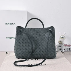 Alternative view of BOTTEGA VENETA Shoulder Bags Suede Calfskin Gray-Gold 32X25X11CM A18010065124