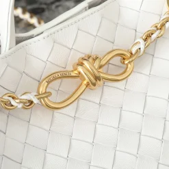 Alternative view of BOTTEGA VENETA Shoulder Bags White-Gold 25X22X10.5CM I8010063799