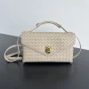 BOTTEGA VENETA Shoulder Bags Woven Leather Beige-Gold 25X16X5.5CM H3010062585