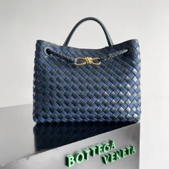 BOTTEGA VENETA Top Handle Bags Blue-Gold 32X24X12CM A13010065750
