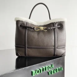 BOTTEGA VENETA Top Handle Bags Brown-Gold 32X24X12CM A28010065760