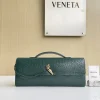 BOTTEGA VENETA Top Handle Bags Crocodile Leather Green-Gold 31X13X3CM G1010064309