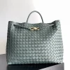 BOTTEGA VENETA Top Handle Bags Green-Gold 45X22X34CM A88010065564