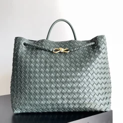 BOTTEGA VENETA Top Handle Bags Green-Gold 45X22X34CM A88010065564