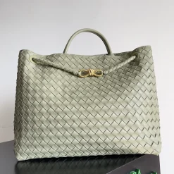 BOTTEGA VENETA Top Handle Bags Green-Gold 45X22X34CM A88010065568