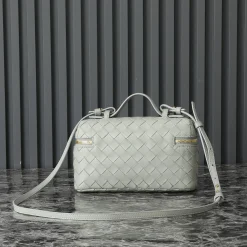 Alternative view of BOTTEGA VENETA Top Handle Bags Intrecciato Leather Grey-Gold 22X12.5X5CM F8010064886