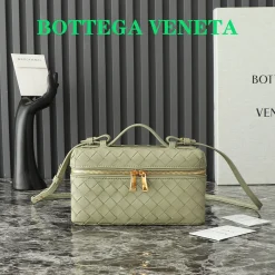 BOTTEGA VENETA Top Handle Bags Intrecciato Leather Sage-Gold 22X12.5X5CM F8010064894