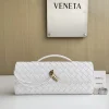 BOTTEGA VENETA Top Handle Bags Lamb Leather White-Gold 31X13X3CM F8010064306