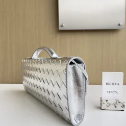 Alternative view of BOTTEGA VENETA Top Handle Bags Lambskin Silver 31X13X3CM F8010064312