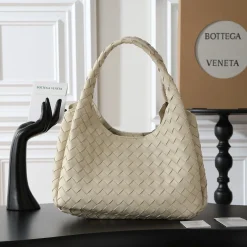 BOTTEGA VENETA Top Handle Bags Nappa Lambskin Beige 33X20X16.5CM A08010065053