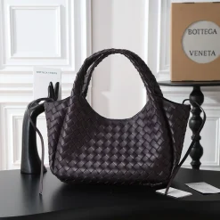 Alternative view of BOTTEGA VENETA Top Handle Bags Nappa Lambskin Brown 33X20X16.5CM A08010065050