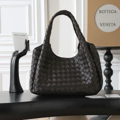 BOTTEGA VENETA Top Handle Bags Nappa Lambskin Brown 33X20X16.5CM A08010065051