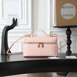 BOTTEGA VENETA Top Handle Bags Pink-Gold 22X12.5X5CM F8010064608