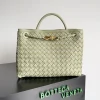 BOTTEGA VENETA Totes Bags Lamb Leather Green-Gold 32X24X12CM A13010065808