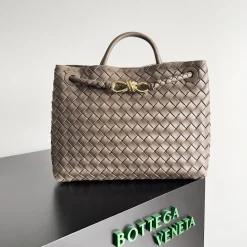 BOTTEGA VENETA Totes Bags Lamb Leather Taupe-Gold 32X24X12CM A13010065789