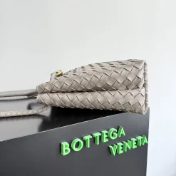 Alternative view of BOTTEGA VENETA Totes Bags Lambskin Leather Gray-Gold 32X24X12CM A13010065757