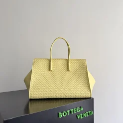 BOTTEGA VENETA Totes Bags Lambskin Leather Yellow-Gold 37X27X24CM A40010064923