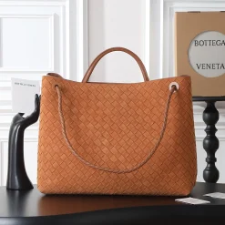 Alternative view of BOTTEGA VENETA Totes Bags Leather Brown-Gold 42X35X18 A88010065485