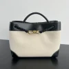 BOTTEGA VENETA Totes Bags Leather Canvas Black-Natural 32.5X24X12CM A08010065600