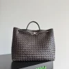 BOTTEGA VENETA Totes Bags Nappa Leather Brown-Silver 45X22X34CM A88010065090