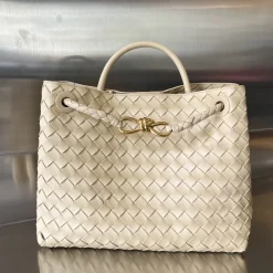 BOTTEGA VENETA Totes Bags Nappa Leather Cream-Gold 32.5X24X12CM A13010065679