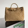 BOTTEGA VENETA Totes Bags Suede Brown-Gold 32X24X12CM A18010065798
