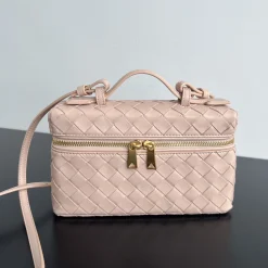 BOTTEGA VENETA Travel Bags Pink-Gold 22X12.5X5CM F8010064669