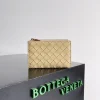 BOTTEGA VENETA Wallet Bags Lambskin Leather Beige-Gold 14.5X9.3X2CM D8010065007