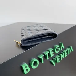 Alternative view of BOTTEGA VENETA Wallet Bags Lambskin Leather Black-Gold 14.5X9.3X2CM D8010065010