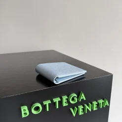 Alternative view of BOTTEGA VENETA Wallet Bags Ostrich Leather Blue 11X9.5X1CM D3010064570