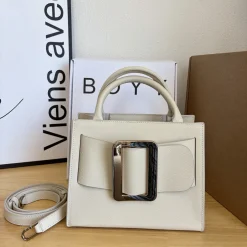 BOYY Shoulder Bags Calf Leather Cream-Silver 23X18X14CM I5010066379