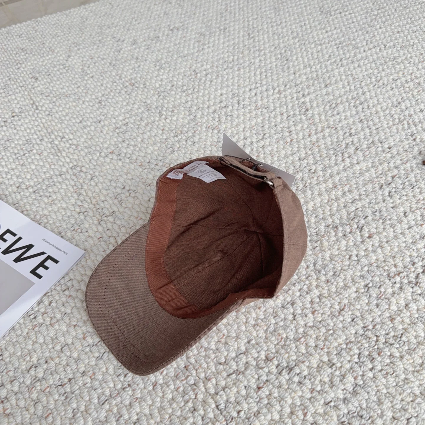 BRUNELLO CUCINELLI Caps Brown-White D010072765 - Image 4