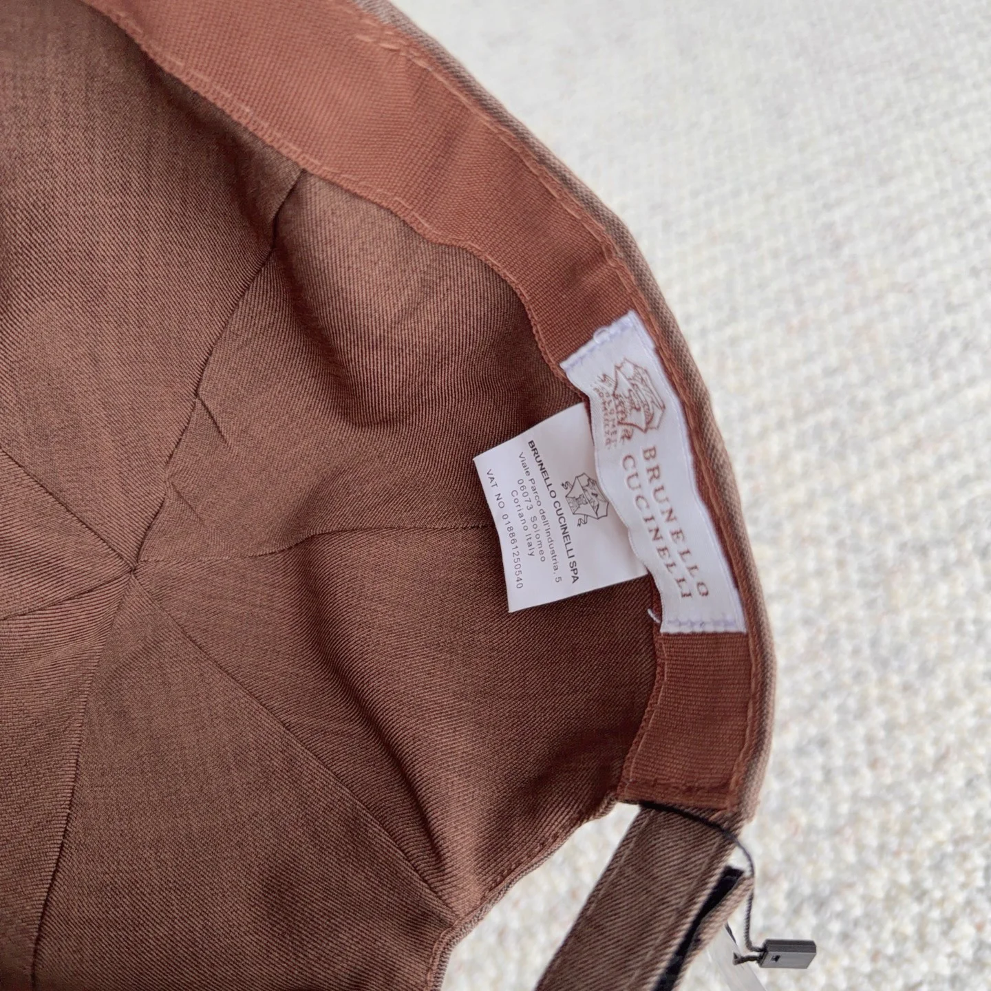 BRUNELLO CUCINELLI Caps Brown-White D010072765 - Image 7