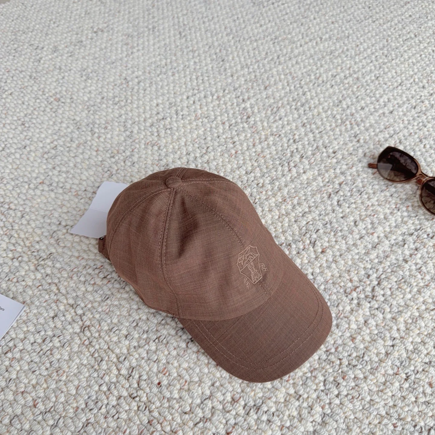 BRUNELLO CUCINELLI Caps Brown-White D010072765 - Image 8