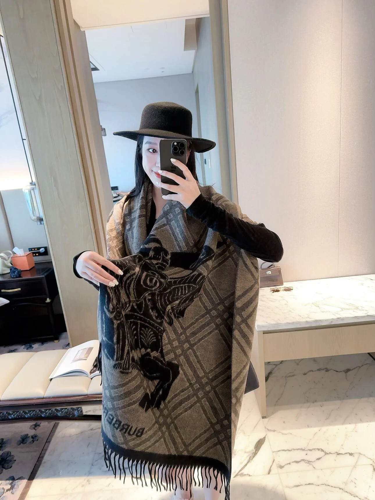 BURBERRY Scarves Brown-Black D510070930 - Image 2