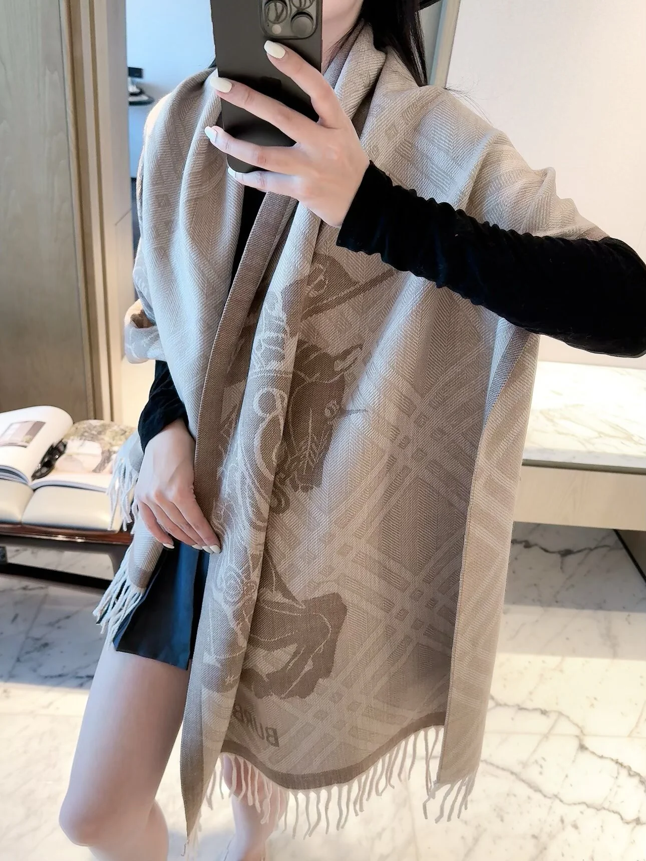 BURBERRY Scarves Brown-Black D510070930 - Image 8