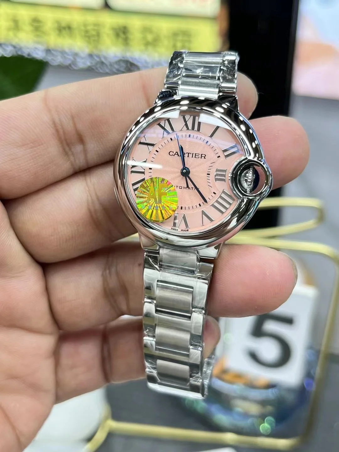 CARTIER Ballon Bleu Automatic 359658V (Pink-Yellow Dial) 36mm A10010070005