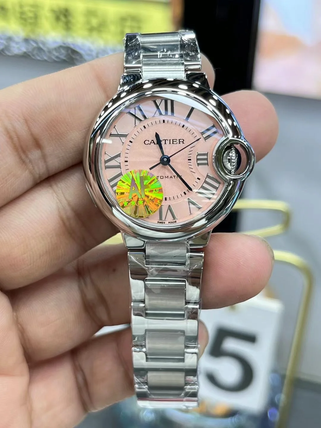 CARTIER Ballon Bleu Automatic 359658V (Pink-Yellow Dial) 36mm A10010070005 - Image 4