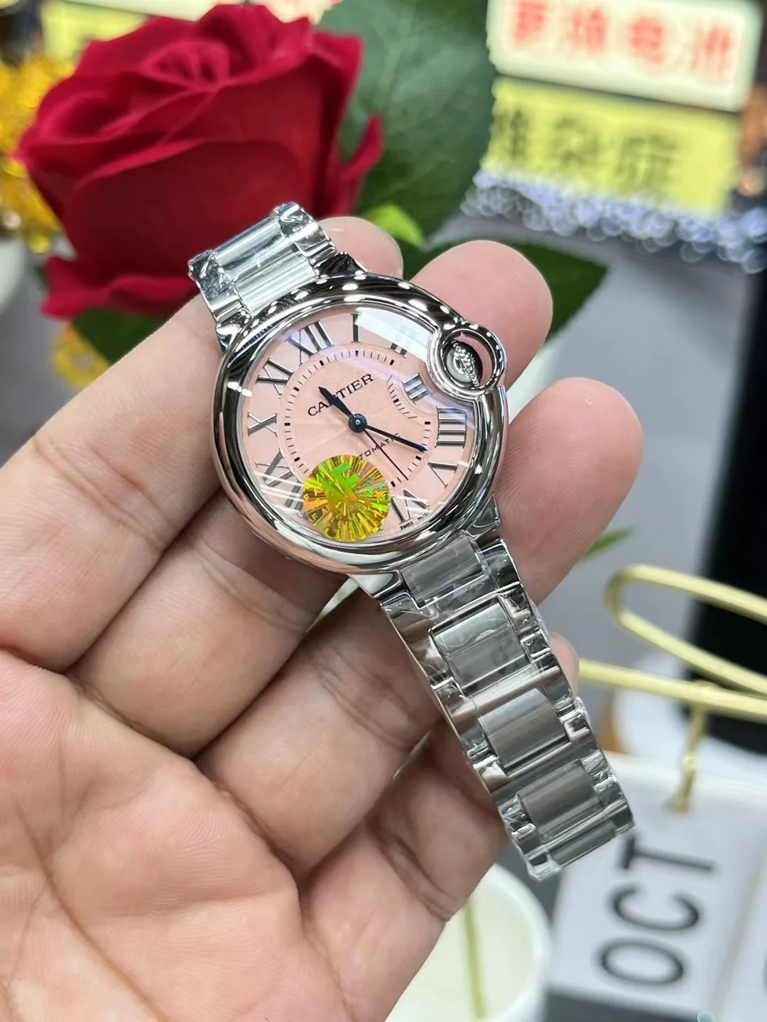 CARTIER Ballon Bleu Automatic 359658V (Pink-Yellow Dial) 36mm A10010070005 - Image 5
