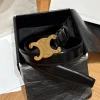 CELINE Belts Calf Leather Black-Gold 3.0cm Width A7010050028