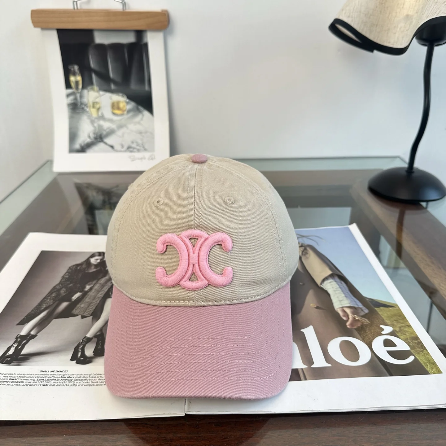 CELINE Caps Beige-Pink D210071331
