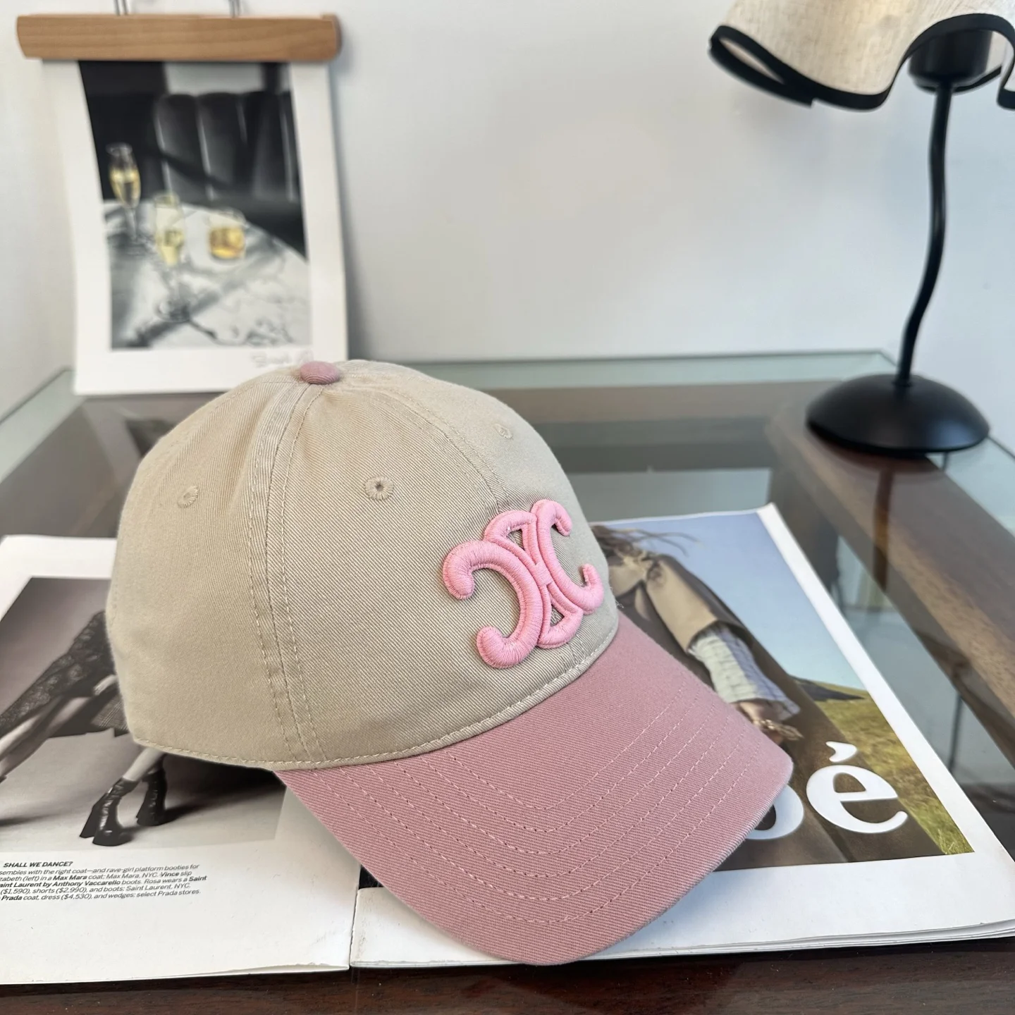 CELINE Caps Beige-Pink D210071331 - Image 2