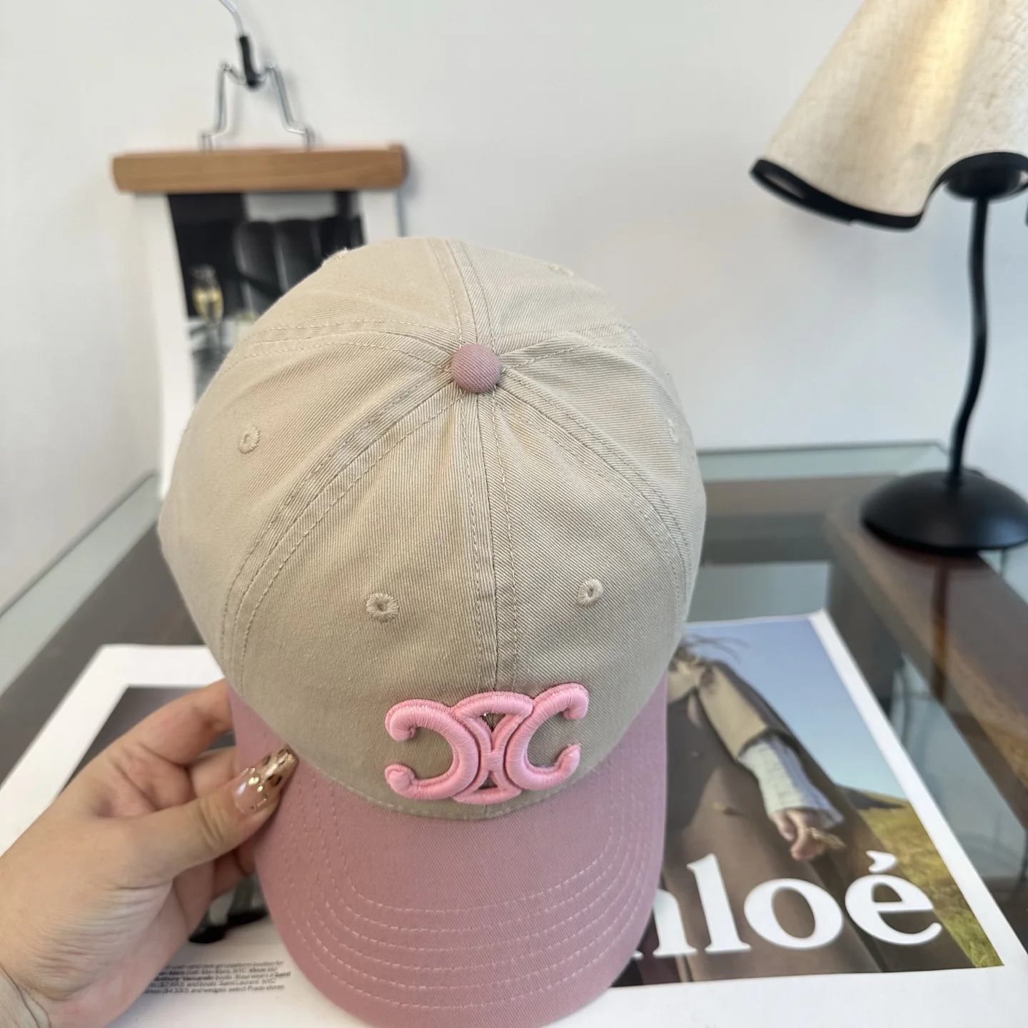 CELINE Caps Beige-Pink D210071331 - Image 5