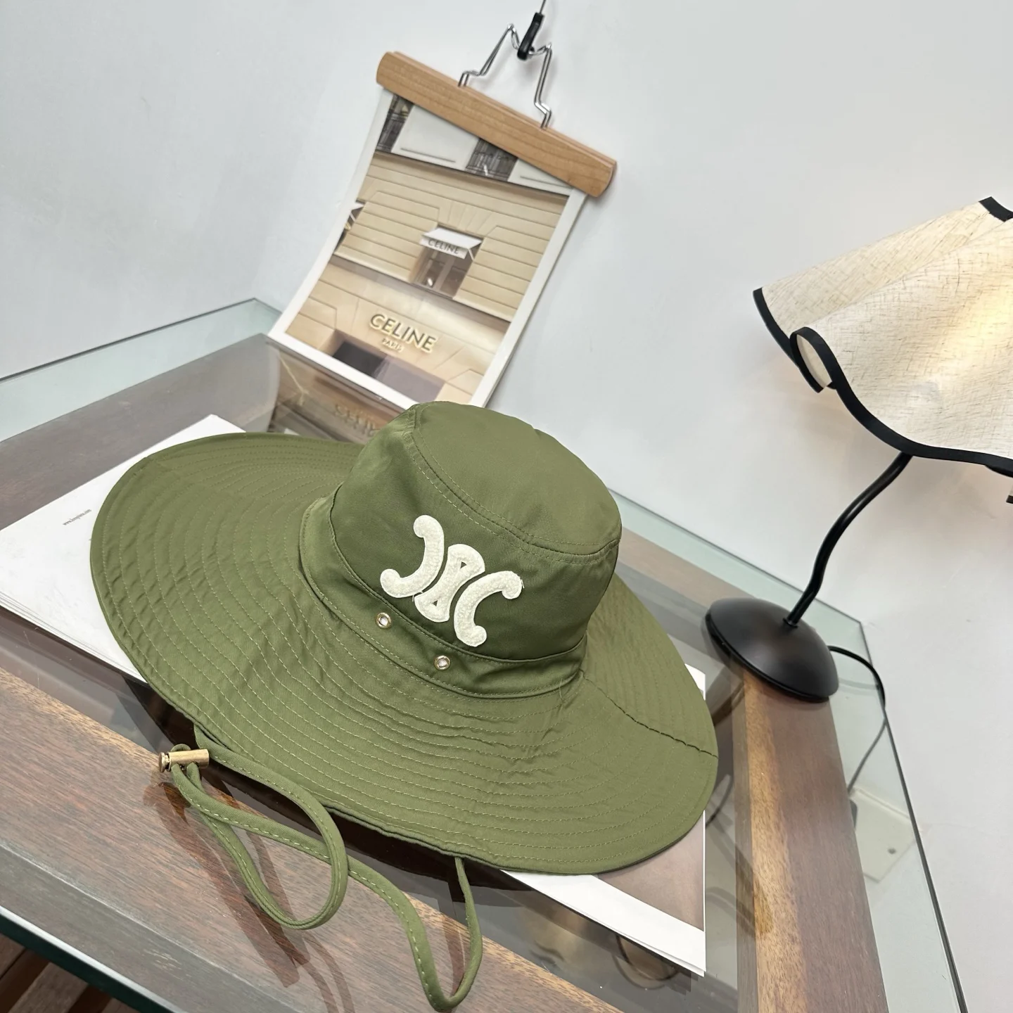 CELINE Hats Green-White E510072405 - Image 2